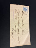 Regno d'Italia 1863 - Lettera da Piombino a Firenze con Transito a Livorno, Francobollo 15c Litografico II Tipo (Sassone 13), Sigla Batini