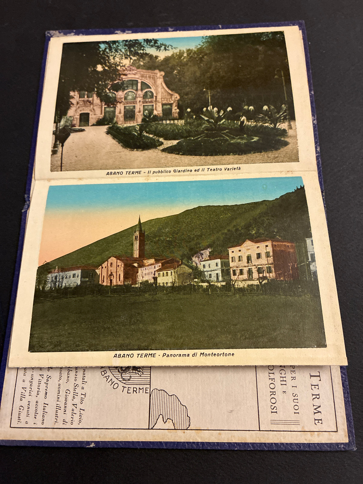 Ricordo di Abano Terme - Album di vedute a soffietto (Edizione Riservata A. Bugia)