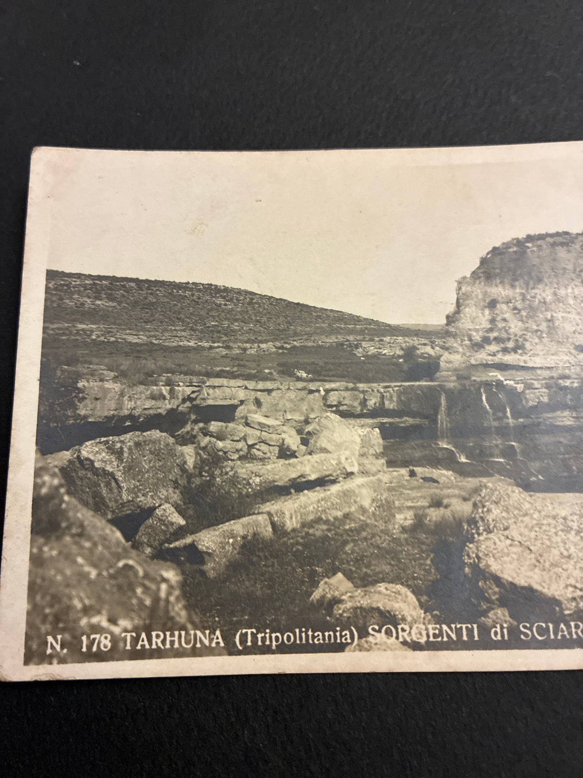 Cartolina Coloniale Libia Tarhuna - Sorgenti di Sciar-Sciar Paesaggio - Foto G. Pucci Ed. A. Traldi Milano Non Viaggiata
