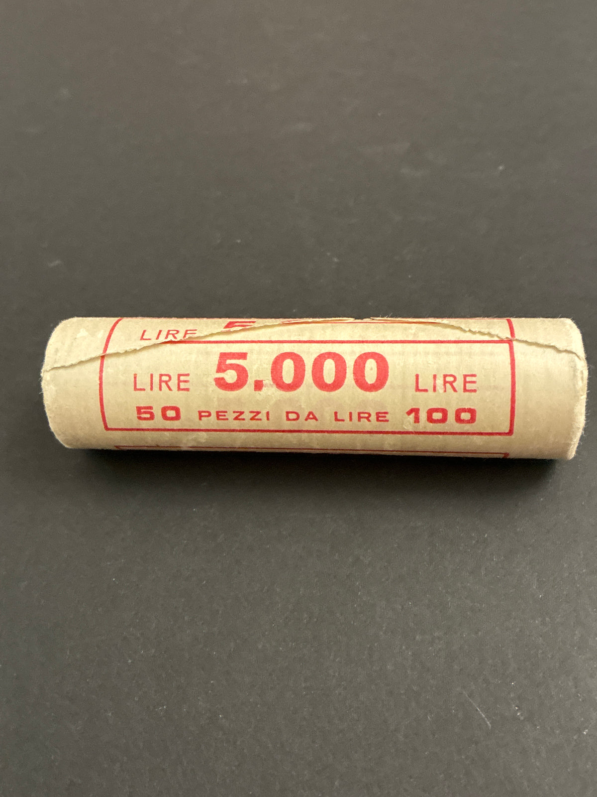 100 Lire Marconi 1974 Rotolino Originale Zecca Sigillato Fior di Conio 50 Pezzi Commemorativa