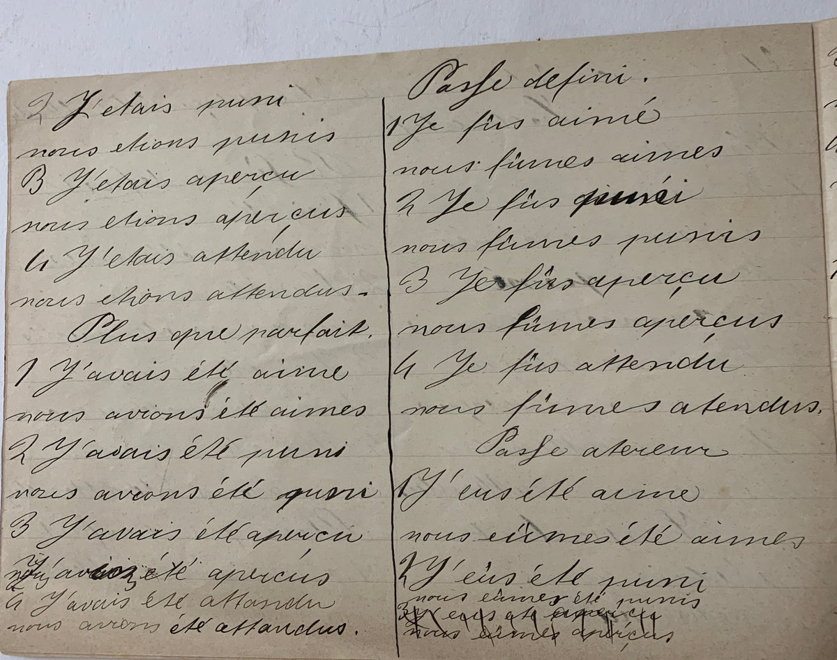 Quaderno Antico Scolastico Manoscritto per Calligrafia "Metodo Prof. Luigi Mas" – Salerno Fine '800 / Primi '900