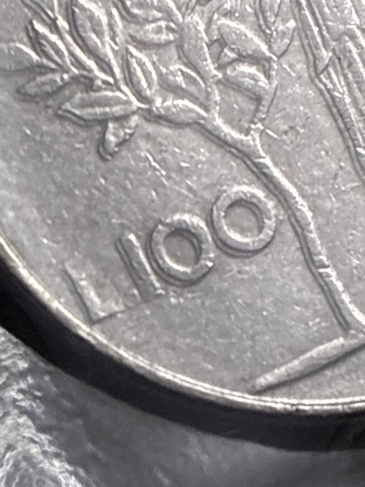 100 Lire 1977 "Slittamento del Tondello con Doppia Battuta" -