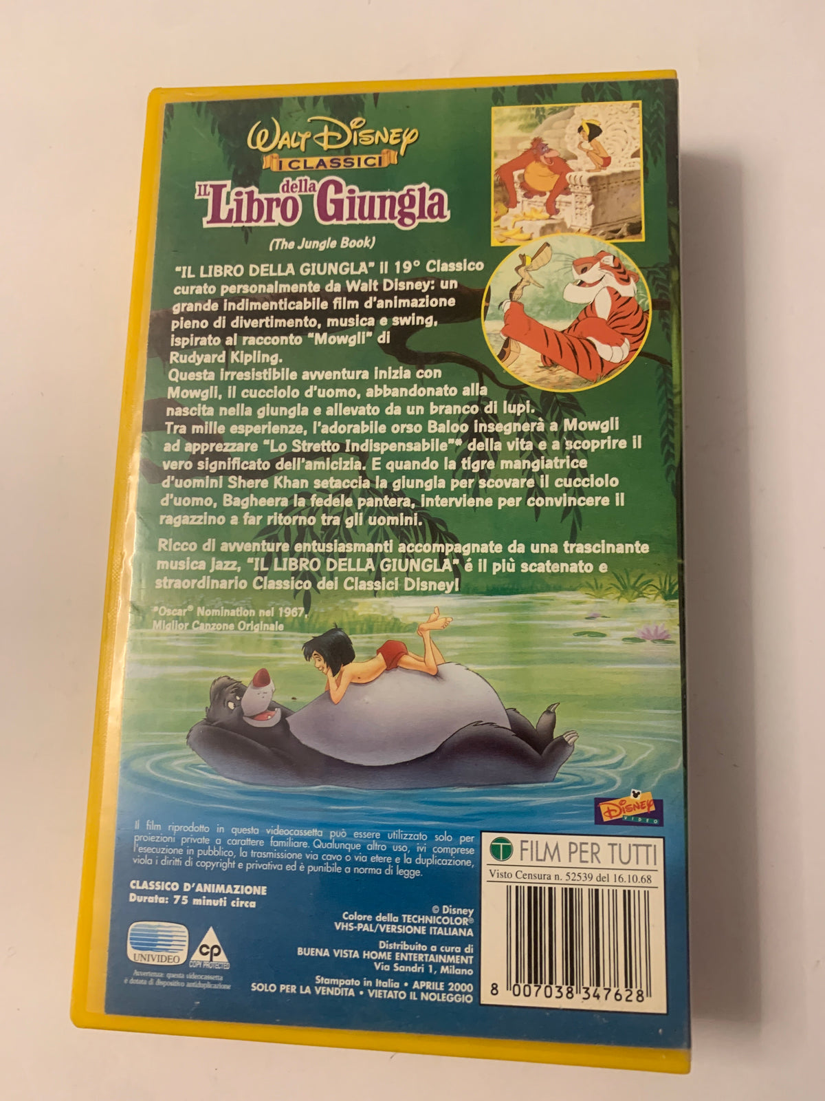 Lotto 2 VHS Walt Disney - Bambi e Il Libro della Giungla