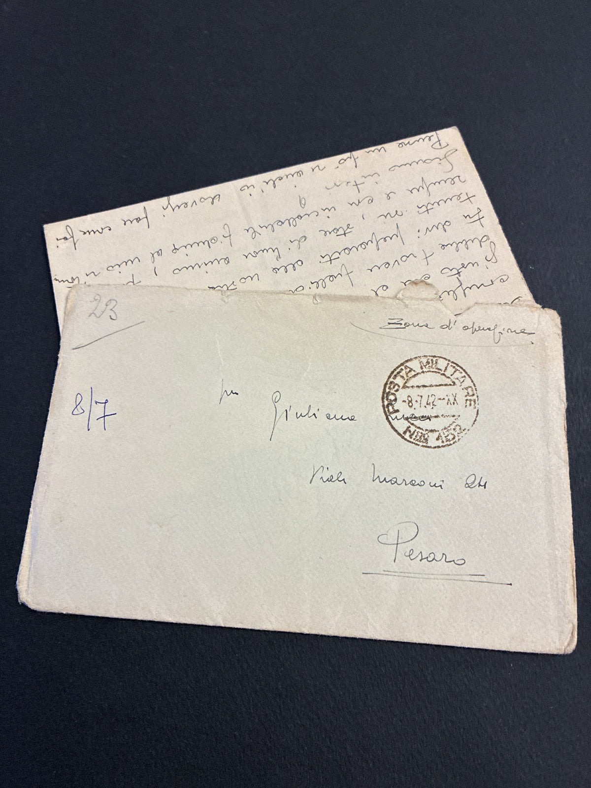 1942, Posta Militare 152: Lettera dal Fronte Russo con Elogio della Lana della Popolazione e Descrizione della Fuga dei Russi sul Don, Spedita dall'81º Reggimento Fanteria "Torino" per Pesaro