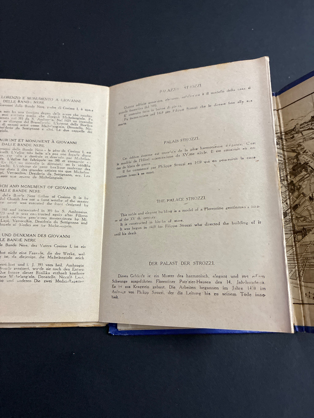 Libro d'epoca "Ricordo di Firenze - 32 vedute" - Album souvenir a soffietto con mappa e testi (circa anni 1910-1930)