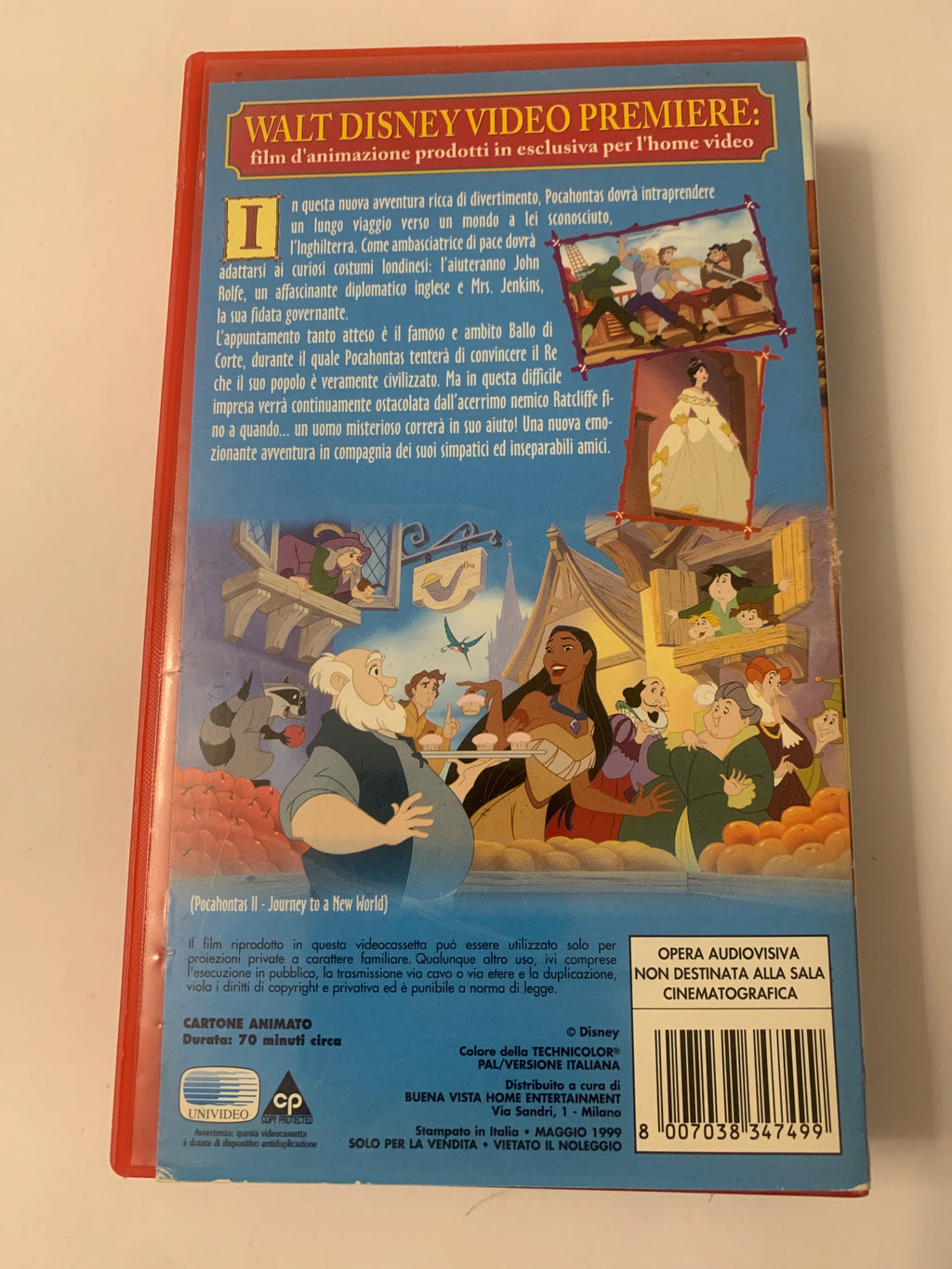 Lotto 2 VHS Disney "102 La carica dei 101" e "Pocahontas II - Viaggio nel Nuovo Mondo"