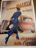 Manifesto Fiat Balilla 1934 Marcello Dudovich - Stampa Mostra Colosseo 1984 IPSOA