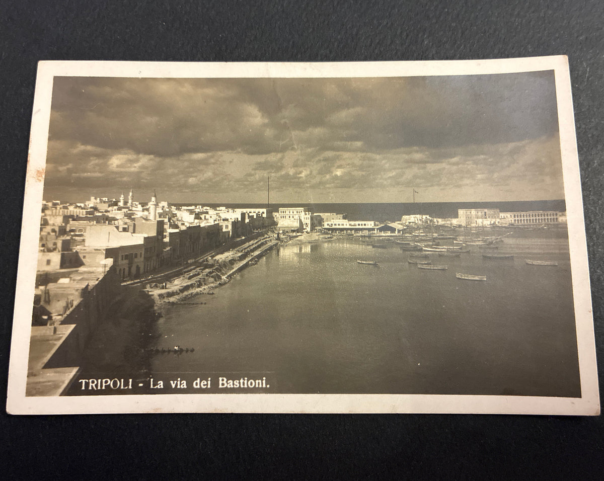 Cartolina Coloniale Libia Tripoli - La Via dei Bastioni Vista Panoramica - Foto G. Pucci Ed. A. Traldi Milano Non Viaggiata