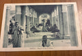 Libia 1930 Cartolina Viaggiata da Tripoli a Cefalù Affrancata 20 Centesimi Dea Roma Mercato di Suk El Giuma