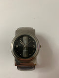Orologio da donna vintage con bracciale rigido a schiava quadrante nero al quarzo