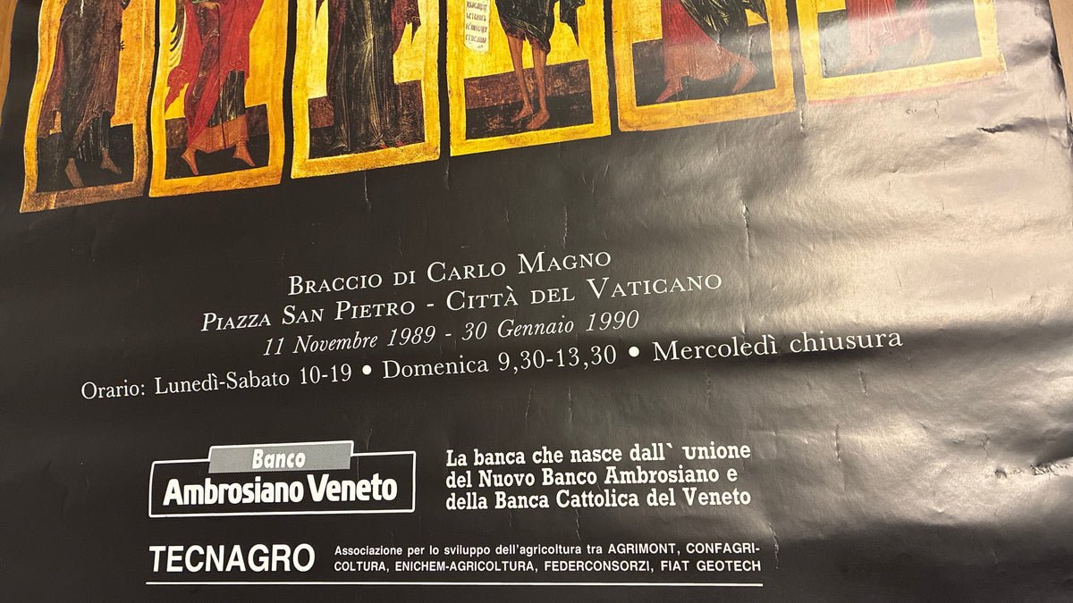 Manifesto Originale 1989 Mostra Icone Russe In Vaticano Poster Vintage