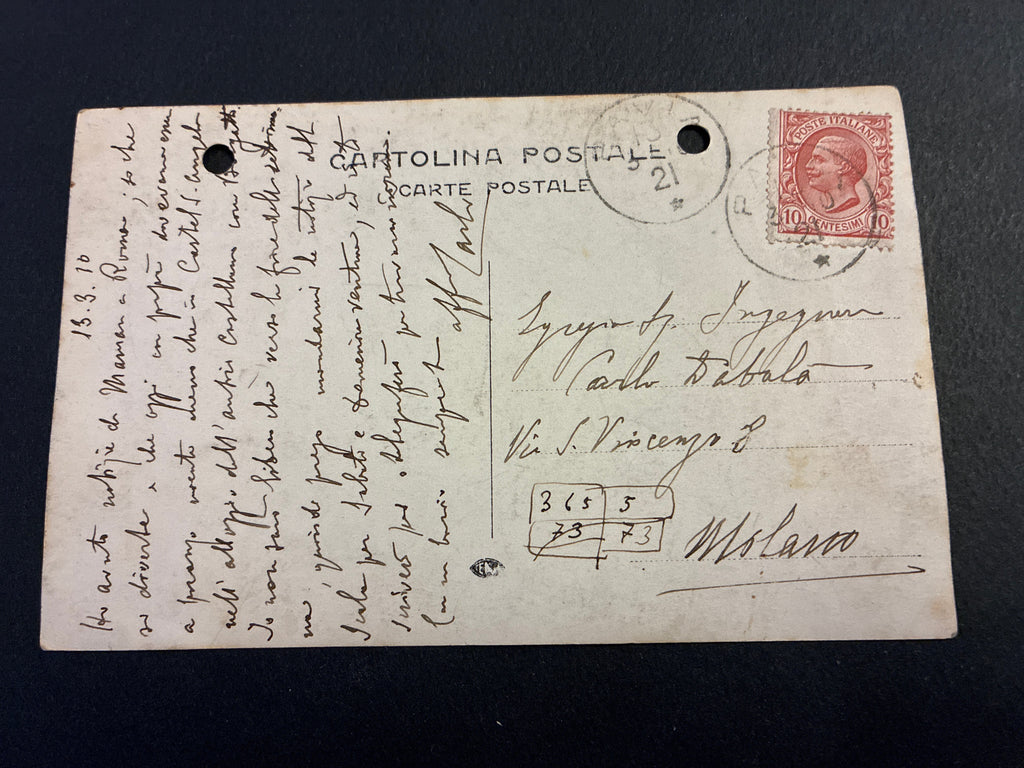 CARTOLINA MILITARE 1910 PAVIA GIURAMENTO 1° GENIO AUTOGRAFA CARLO DABALÀ