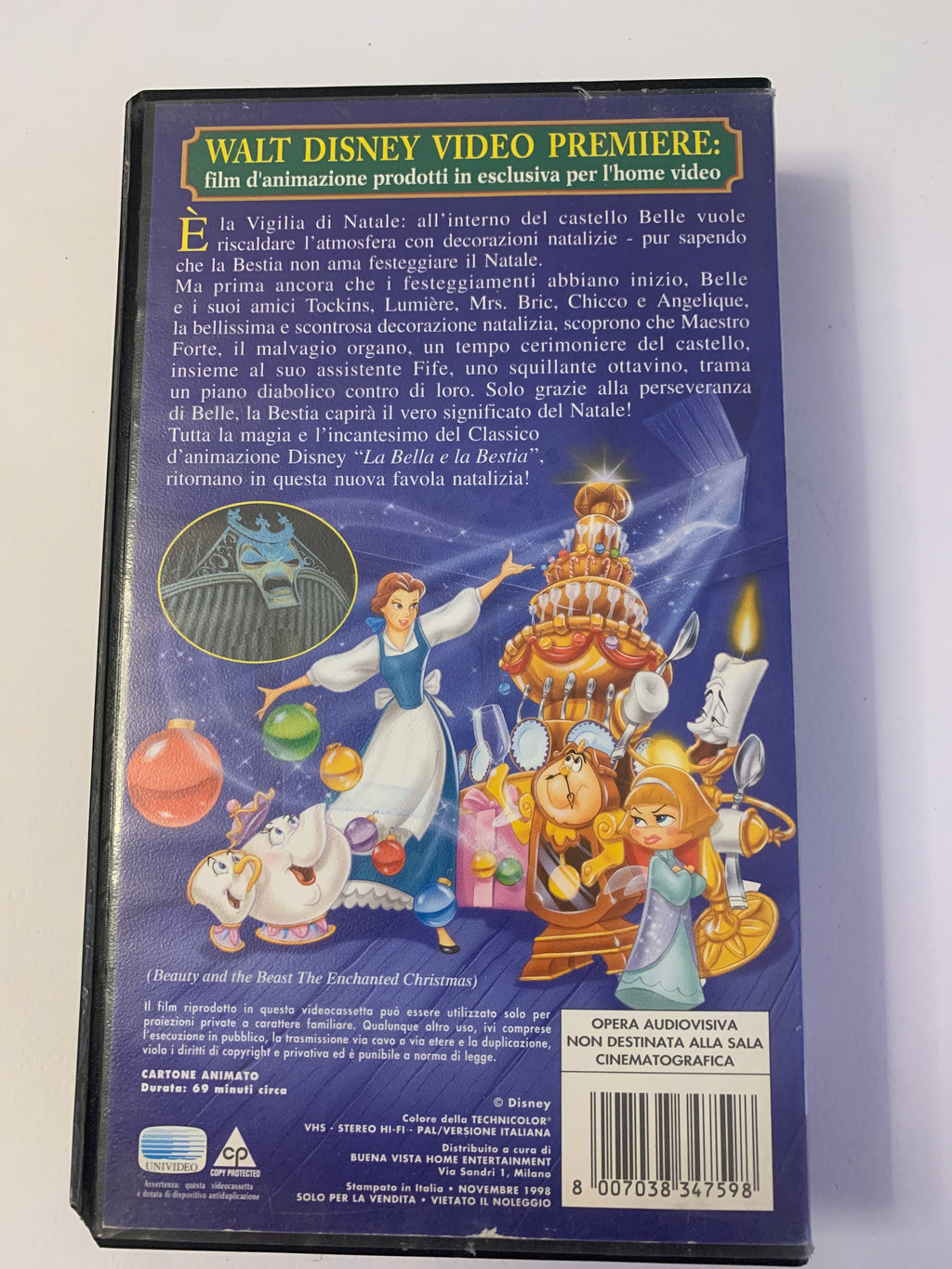 Lotto 2 VHS Walt Disney - La Bella e la Bestia (Edizione Speciale) + La Bella e la Bestia - Un Magico Natale