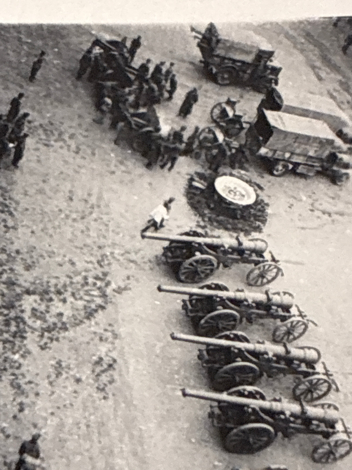 Artiglieria Regio Esercito Fotografia Epoca 1940 circa Parco Cannoni dall'Alto