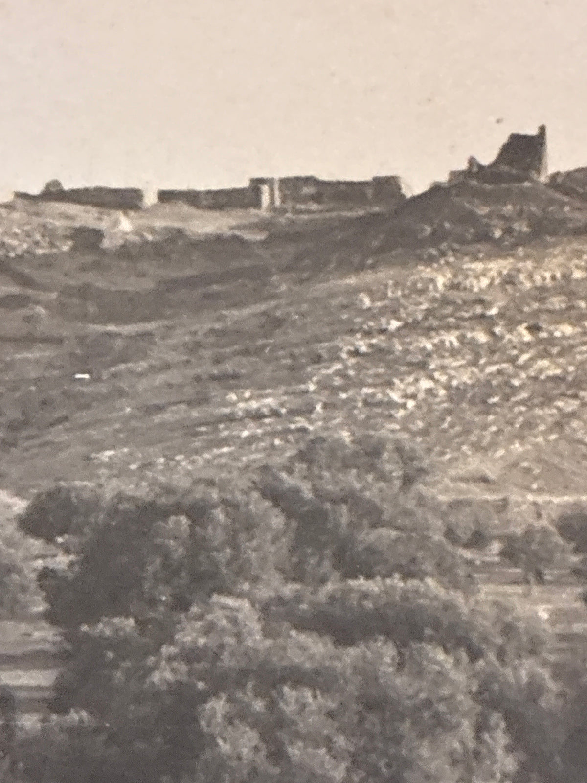 Cartolina postale italiana d'epoca coloniale del 1919 con veduta panoramica di Beni Ulid (Libia) e militare in divisa coloniale dell'epoca