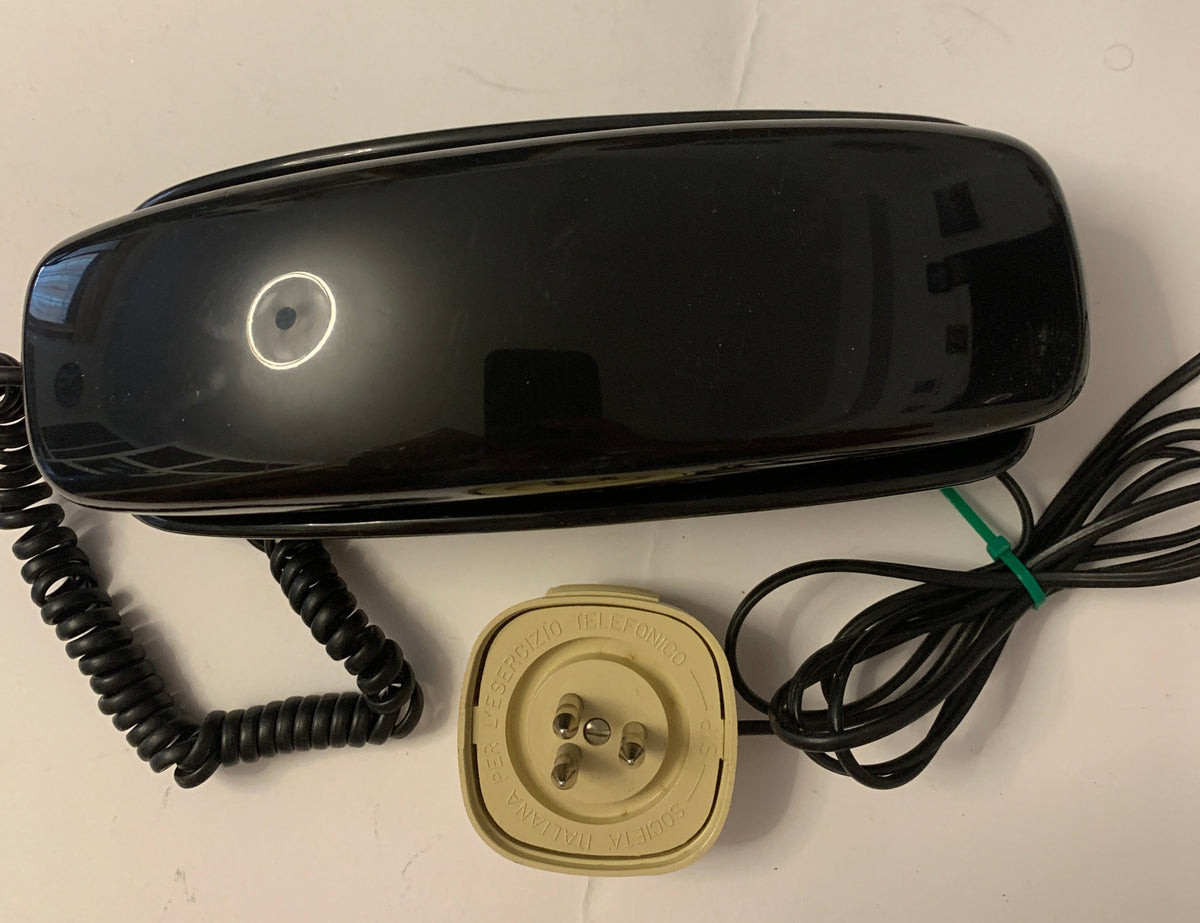 Telefono Vintage a Tasti Kraco KP 3005B Nero Stile Trimline Anni '80