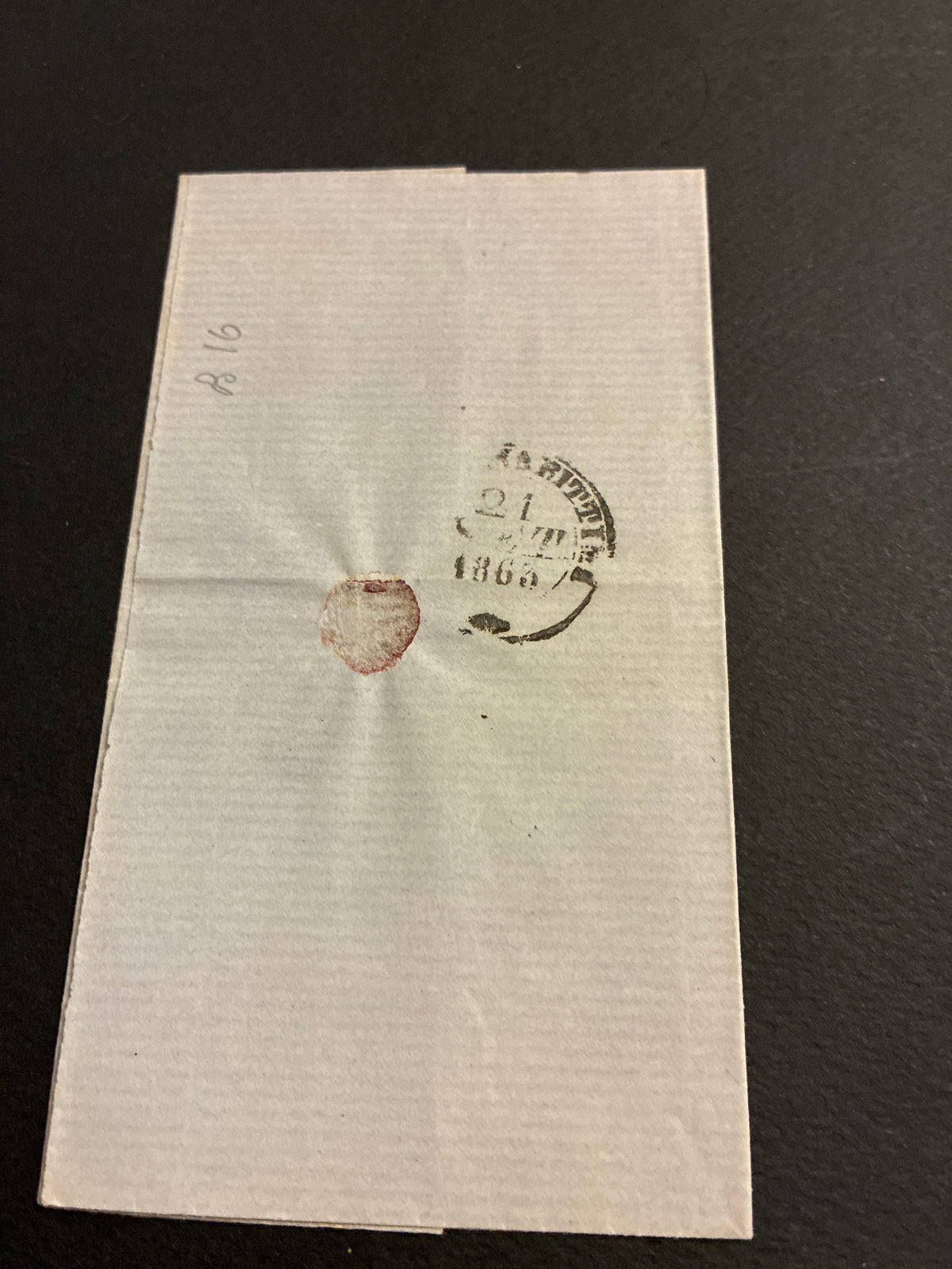 Lettera da Firenze a Massa Marittima (1865) con 15 centesimi Matraire Secondo Tipo della Collezione Curzio Batini