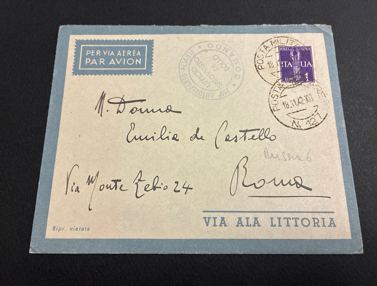 Posta militare dall'ARMIR: lettera del 17 novembre 1942, due giorni prima della grande controffensiva sovietica