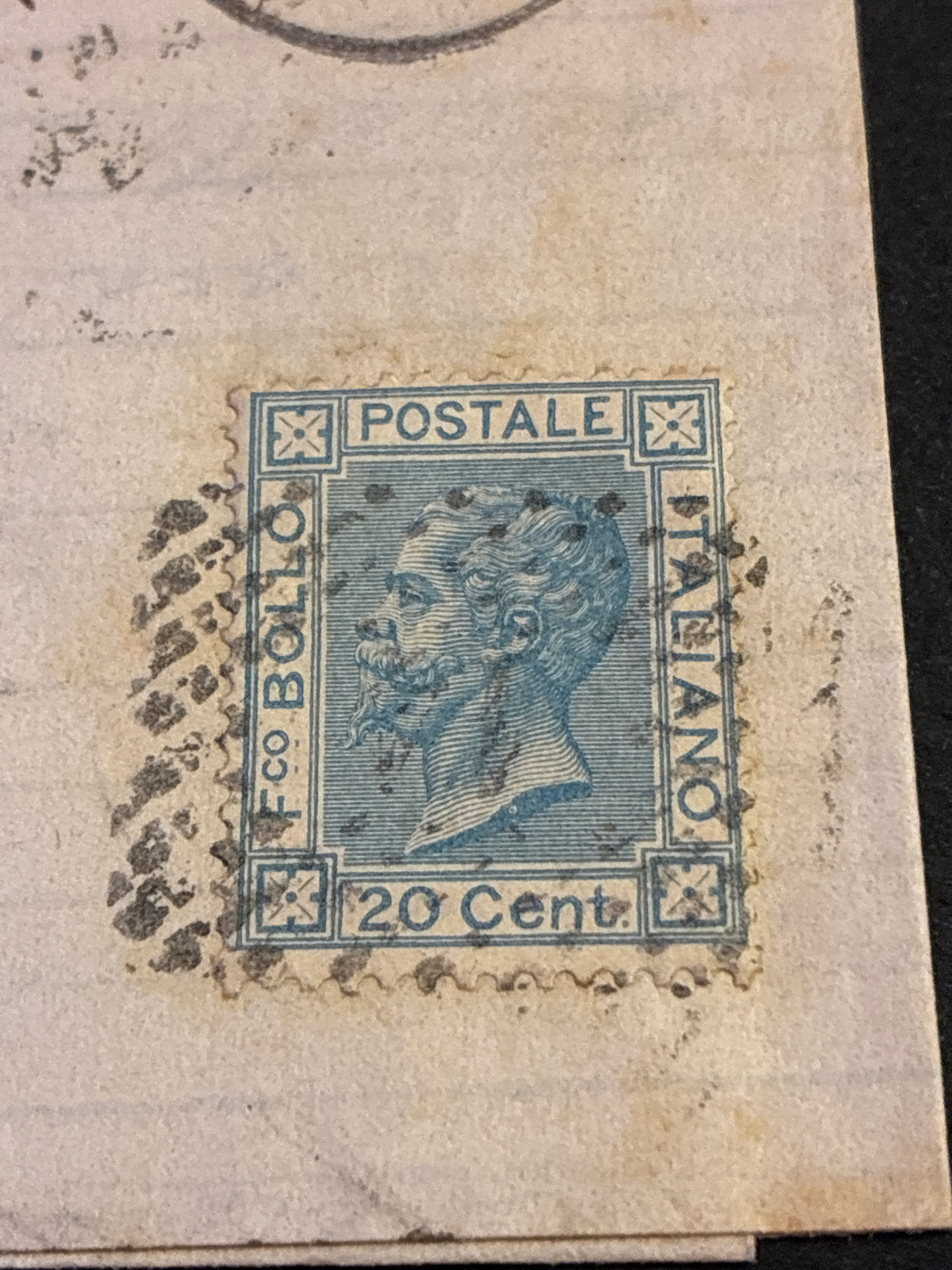 Busta Storia Postale 1869 Collezione Curzio Batini Regno D'Italia Vittorio Emanuele II Francobollo 20 Centesimi Azzurro Timbro Livorno Arrivo Follonica Agente Forestale Pommei Da Collezione