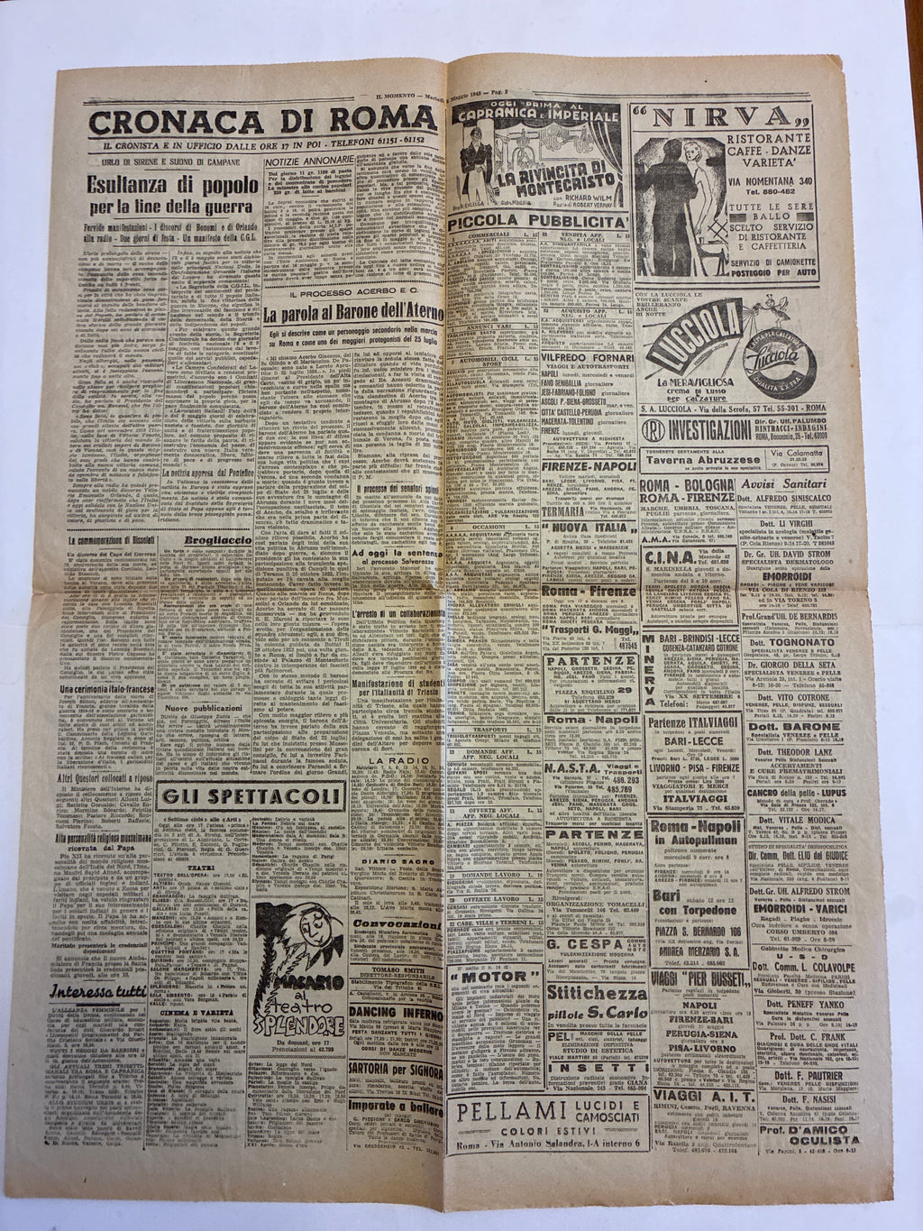 8 Maggio 1945 Il Momento - RESA GERMANIA Fine Seconda Guerra Mondiale