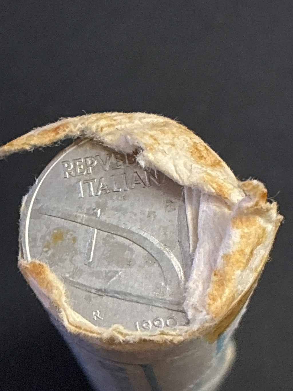 10 lire 1990: Rotolino originale della Zecca da 50 pezzi