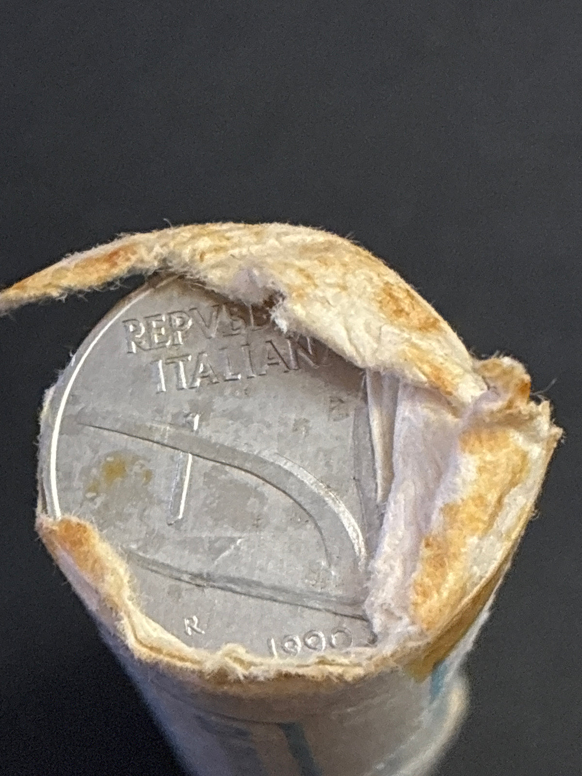 10 lire 1990: Rotolino originale della Zecca da 50 pezzi