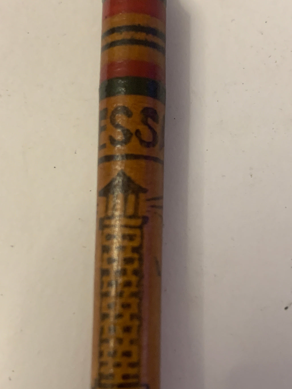 Matita Souvenir d'Epoca "Odessa" in Legno Intagliato e Dipinto - URSS / Ucraina