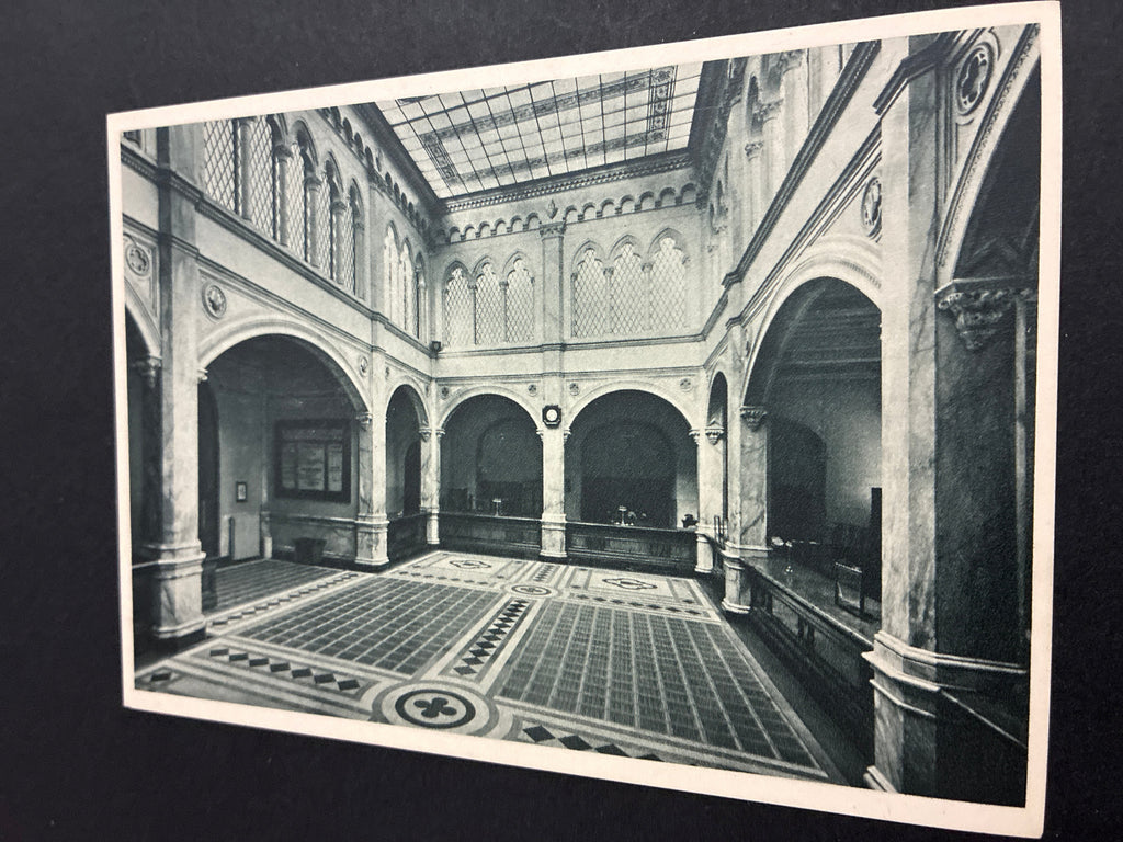 cinque cartoline d'epoca "Omaggio Monte dei Paschi di Siena" - Edizione Zincografica Fiorentina per il Trecentenario dell'Istituto del 1925