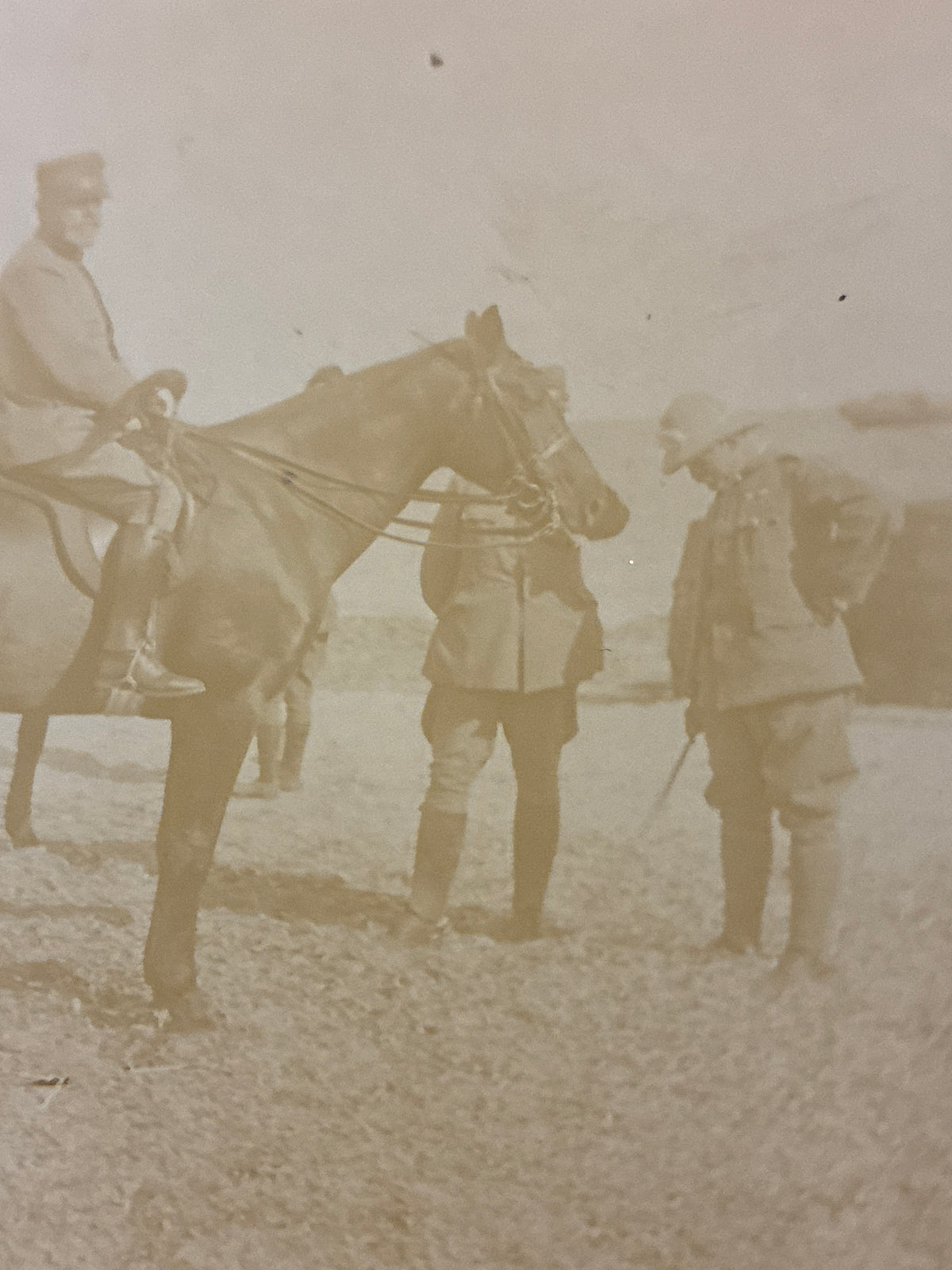 Foto Epoca Il Duca d'Aosta Emanuele Filiberto di Savoia a Cavallo con Ufficiali