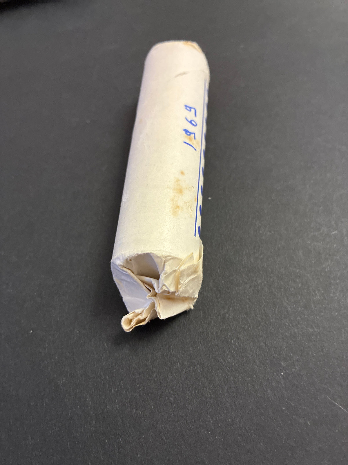 10 Lire Spighe 1969 Rotolino Cartaceo d'Epoca Fatto a Mano Monete da Verificare