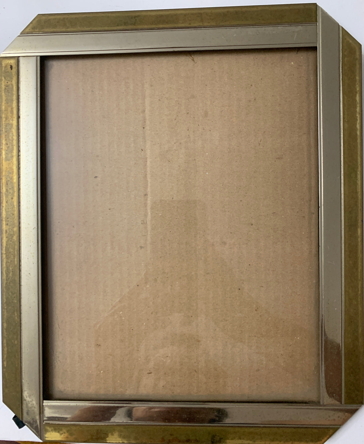 Cornice portafoto vintage in metallo bicolore – Retro in velluto da tavolo