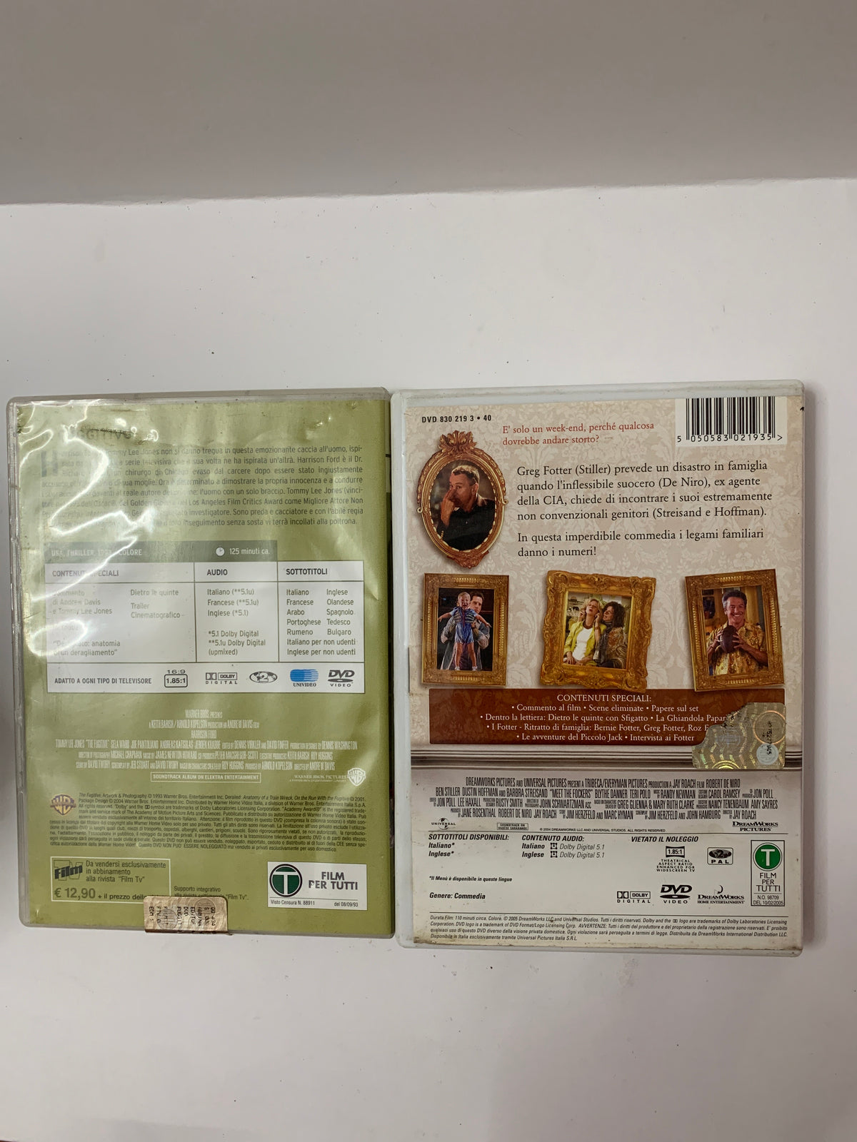 Lotto 2 DVD Film Cinema - Il Fuggitivo e Mi Presenti i Tuoi?