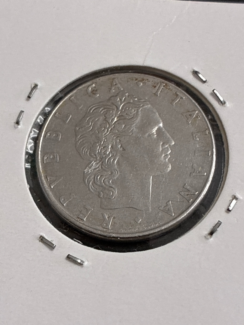50 lire 1978 Variante da Errore di Conio per Parzialmente Rigato