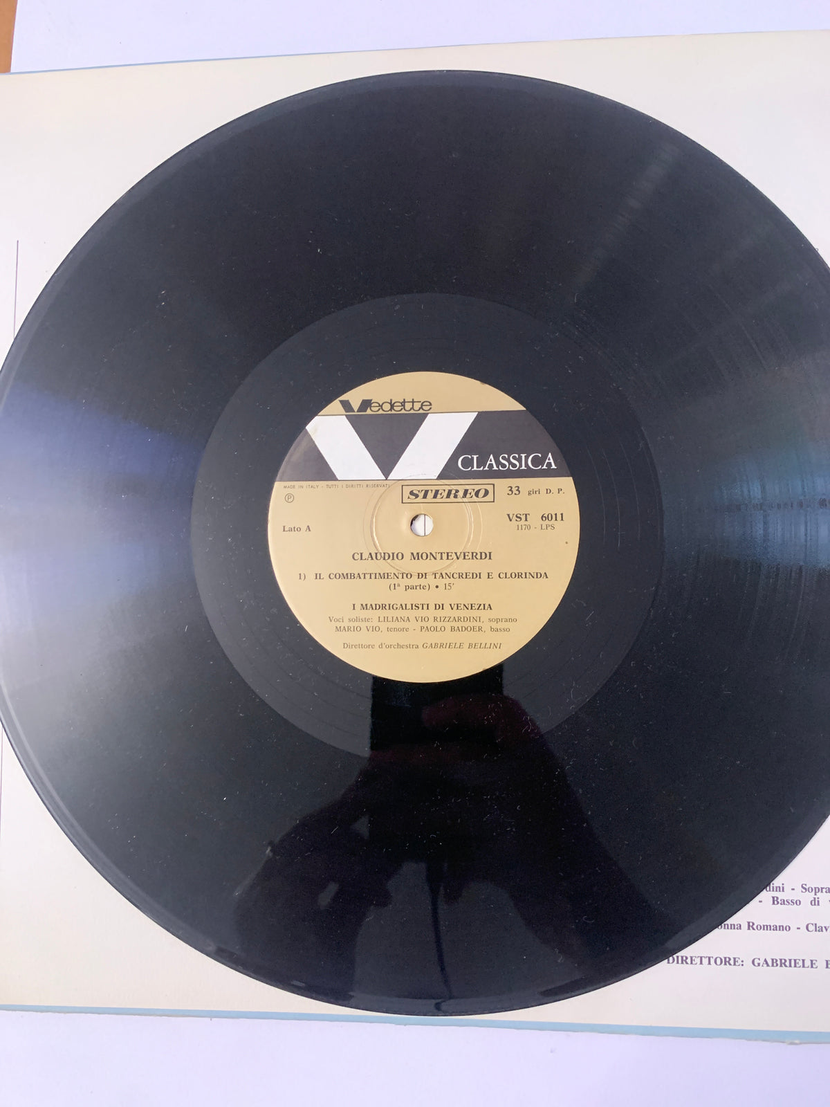 Claudio Monteverdi – Il combattimento di Tancredi e Clorinda / Il lamento di Arianna – LP Vinile Vedette Classica VST 6011