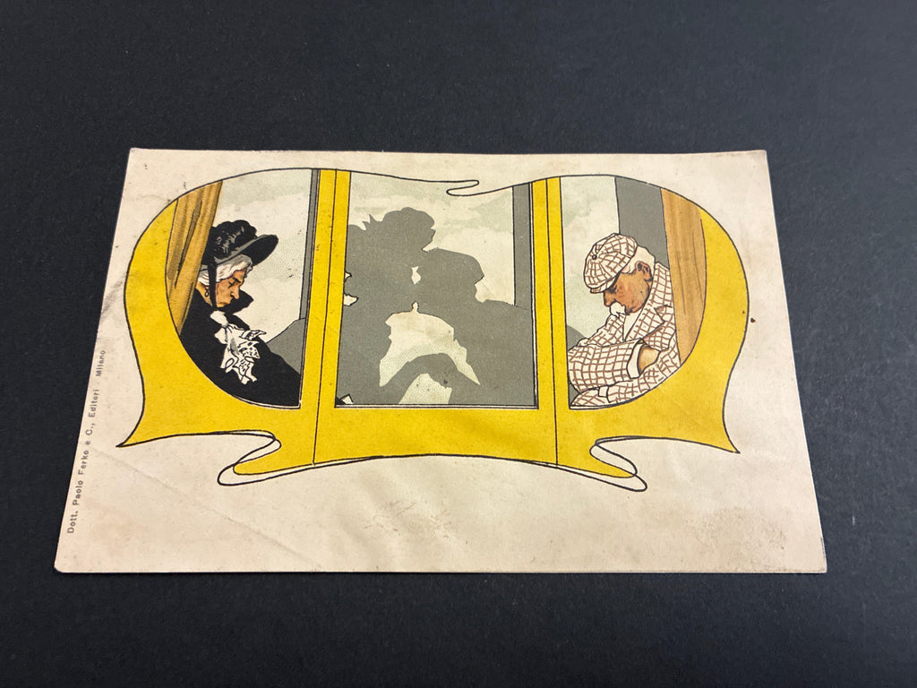 Rara Cartolina Umoristica Viaggiata 1904 Dott Paolo Farko Editori Milano