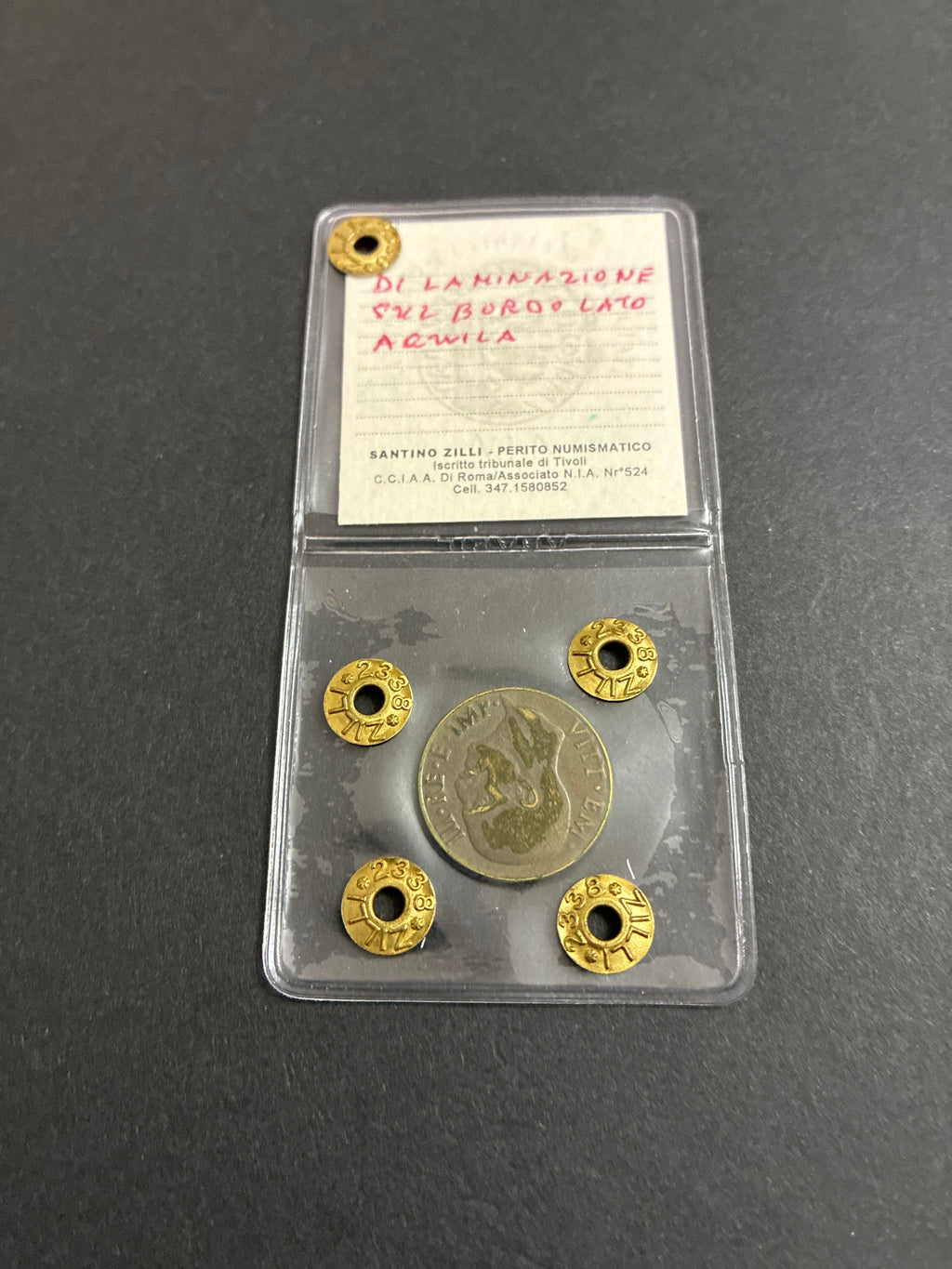 5 Centesimi 1942 XX "Impero" – Errore di Sfaldamento / Difetto di Laminazione sul Bordo Lato Aquila, Non Comune, BB