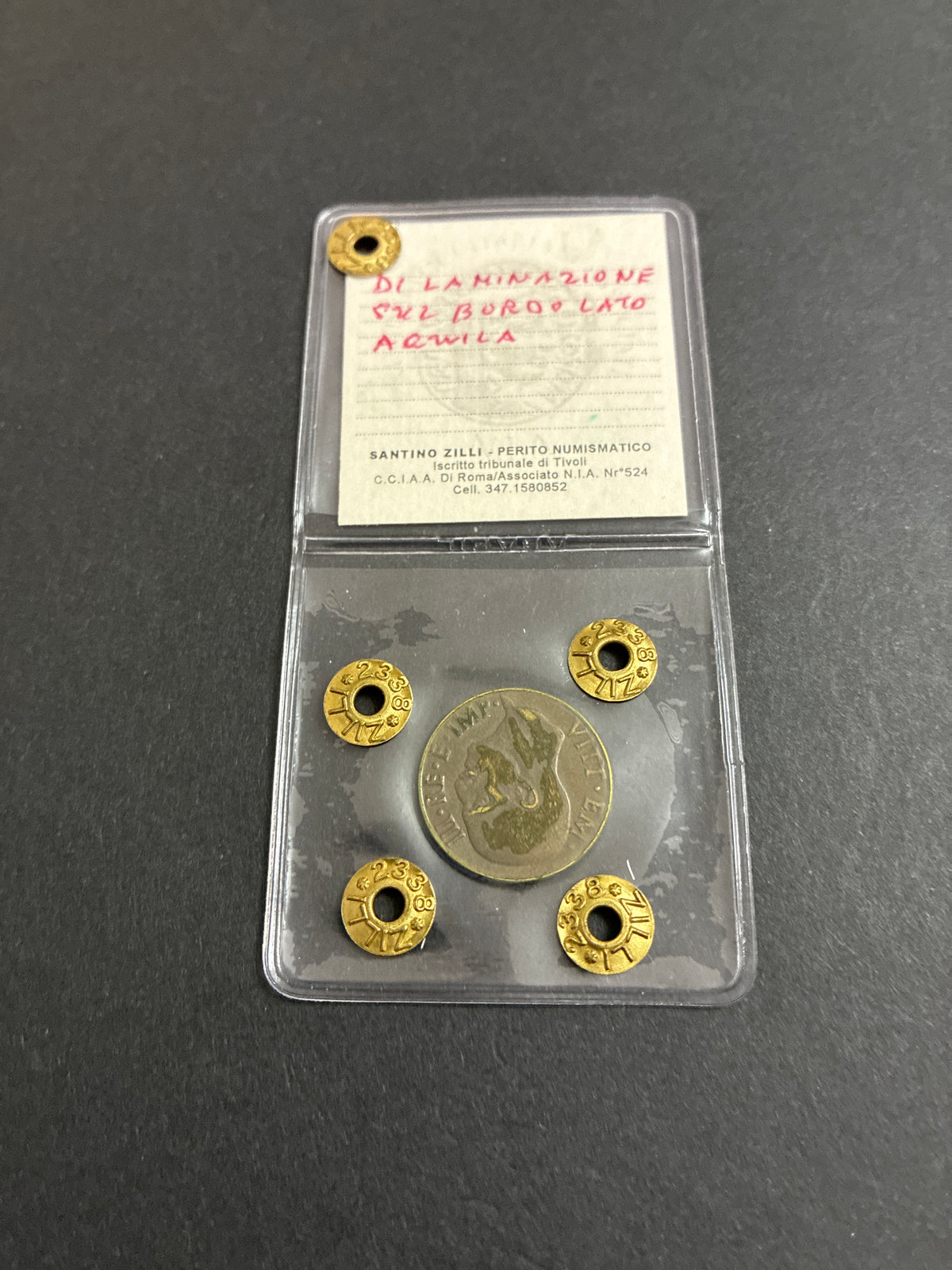 5 Centesimi 1942 XX "Impero" – Errore di Sfaldamento / Difetto di Laminazione sul Bordo Lato Aquila, Non Comune, BB