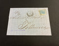 Collezione Curzio Batini Regno D'Italia Vittorio Emanuele II Francobollo 20 Centesimi Azzurro Timbro Livorno Porto Arrivo Follonica Per Telleschi Da Collezione