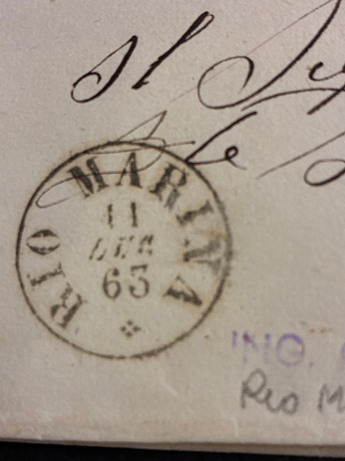 Lettera Storica 1863 da Rio Marina (Elba) a Firenze con Francobollo 15c Vittorio Emanuele II