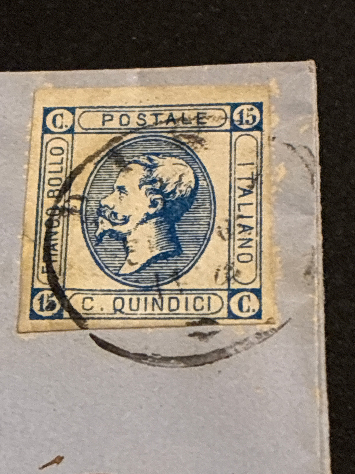 Lettera del Regno d'Italia (1863) con francobollo da 15 centesimi del secondo tipo ex collezione dell'ingegner Curzio Batini per Firenze