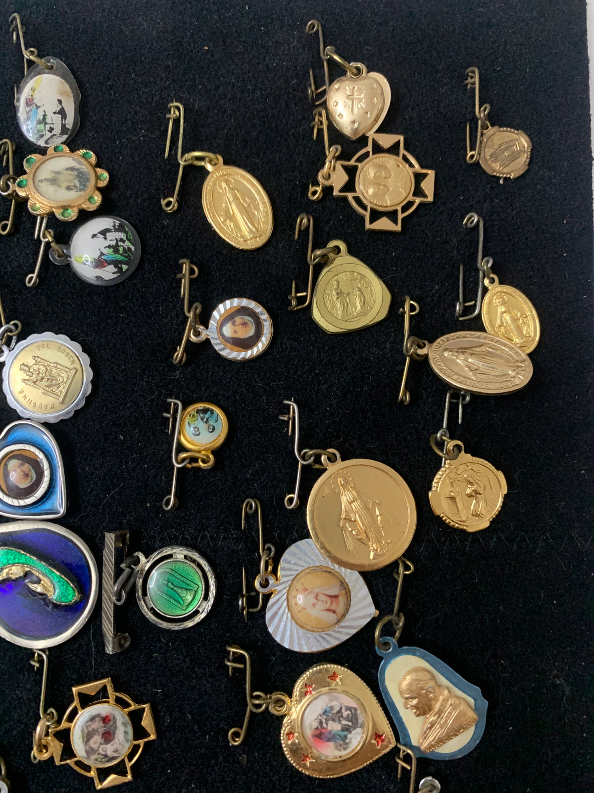 Lotto Spille Devozionali Vintage - Medaglie Sacre