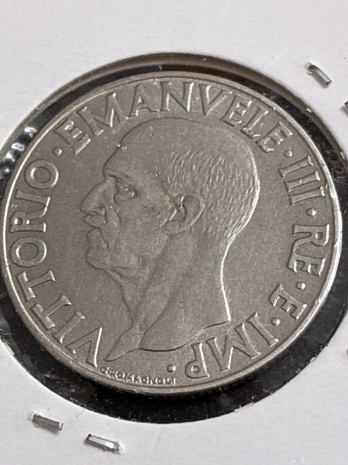 1 lira 1940 Moneta della Serie Impero in Lega Amagnetica