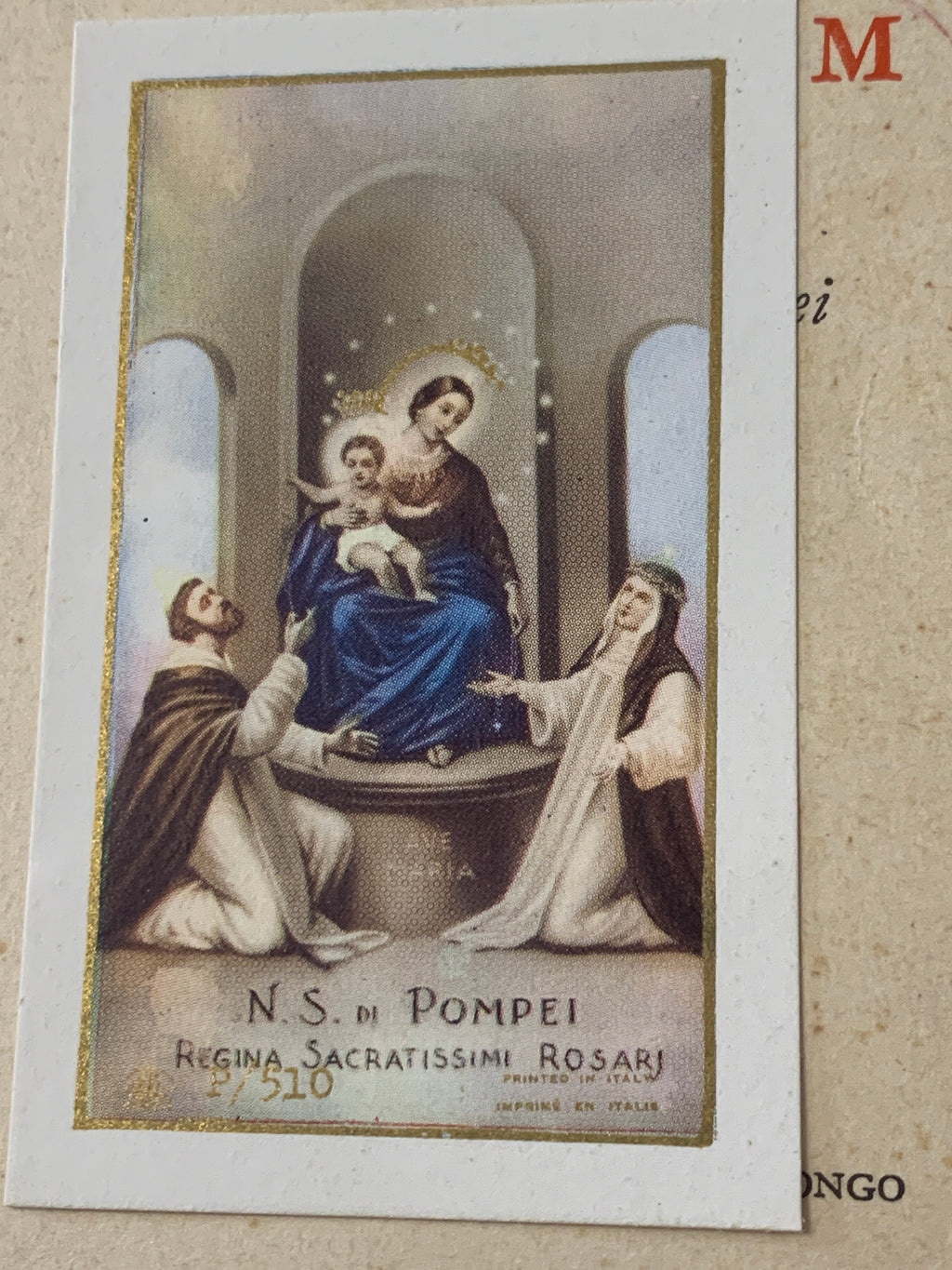 Libretto Antico "Vademecum del Divoto della Madonna di Pompei" Bartolo Longo + Santina