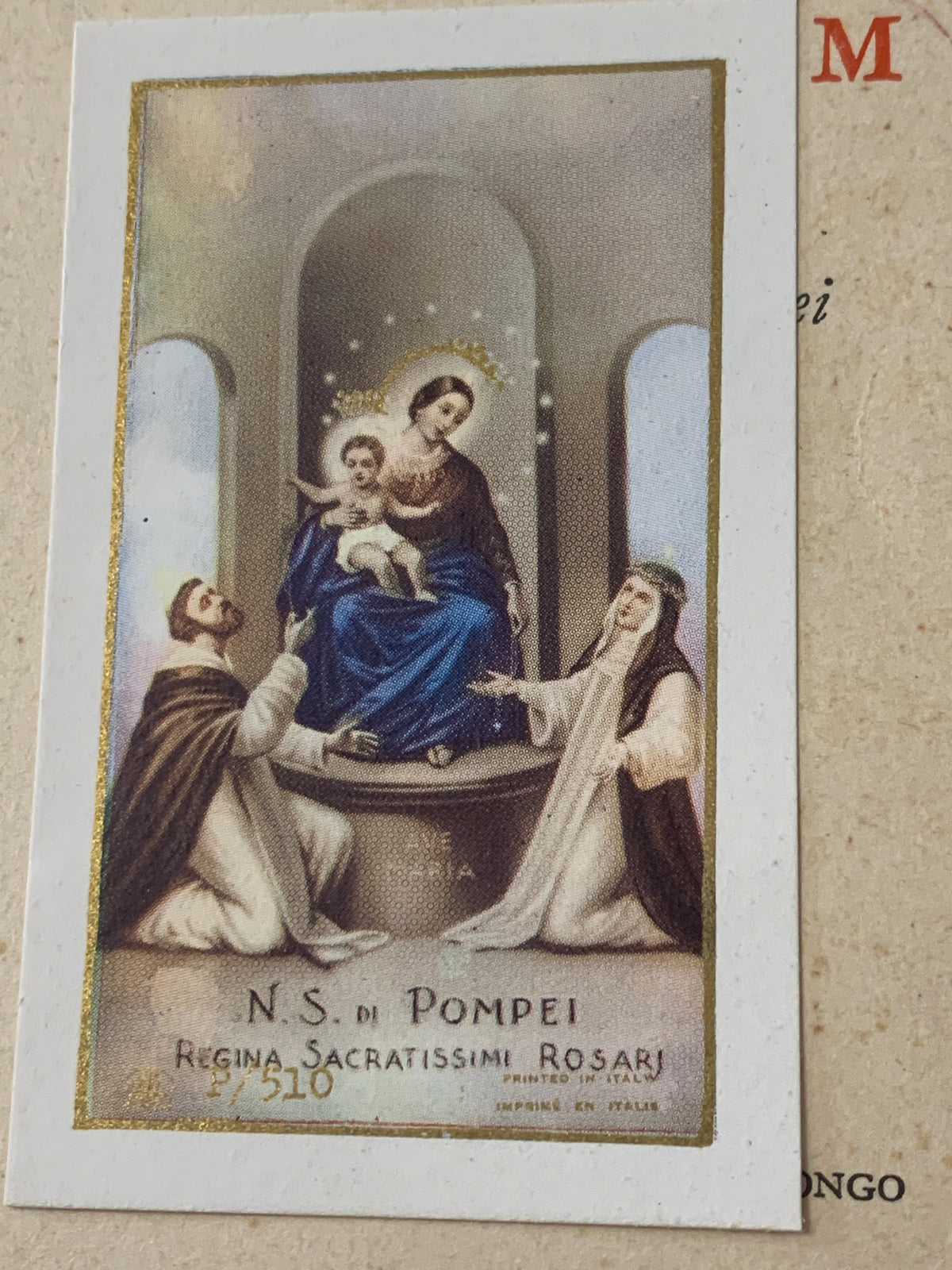 Libretto Antico "Vademecum del Divoto della Madonna di Pompei" Bartolo Longo + Santina