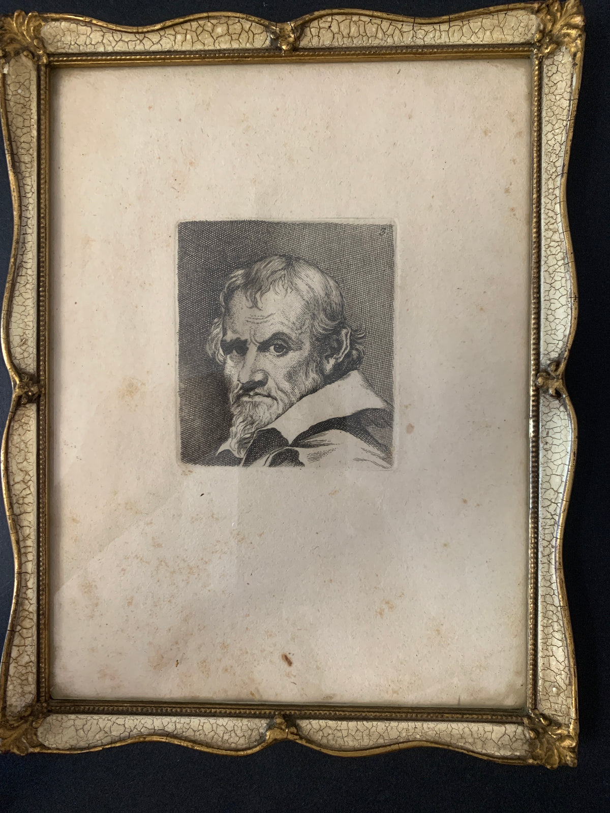 Incisione originale del Settecento di F. Polanzani con cornice antica F.lli Testori