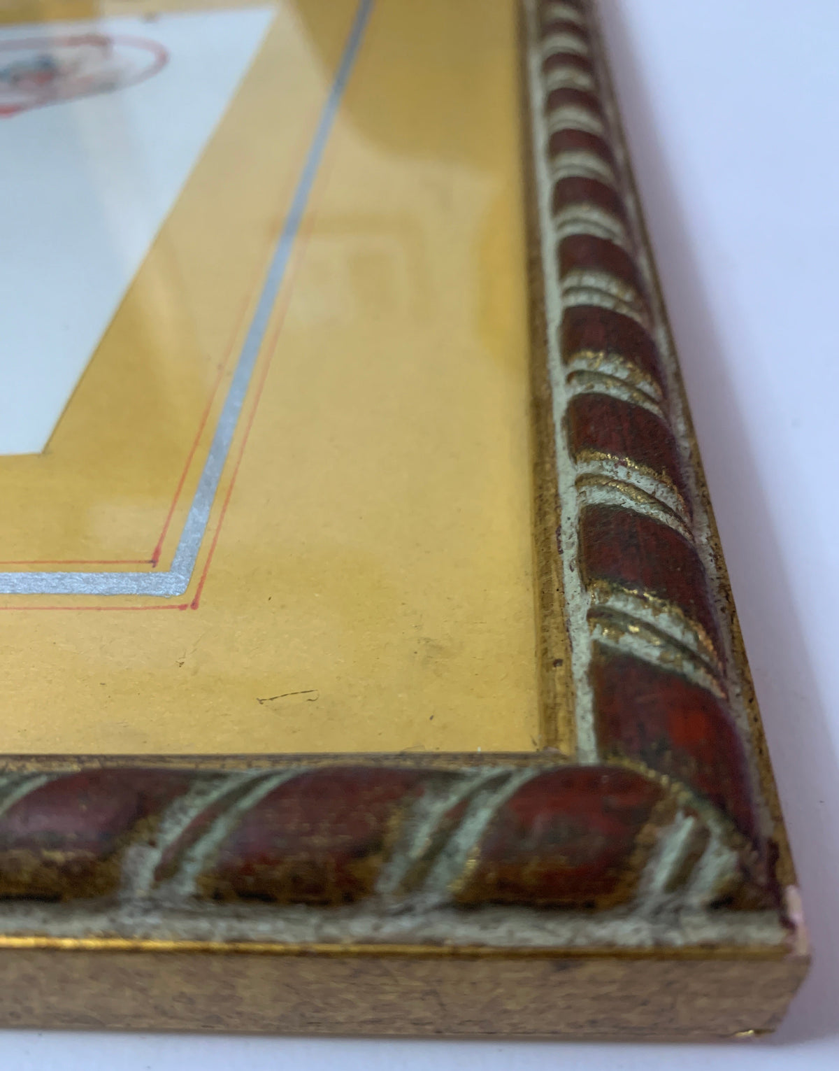 Stampa Vintage Classica Putti e Fiori Firmata H. Tott con Cornice Dorata