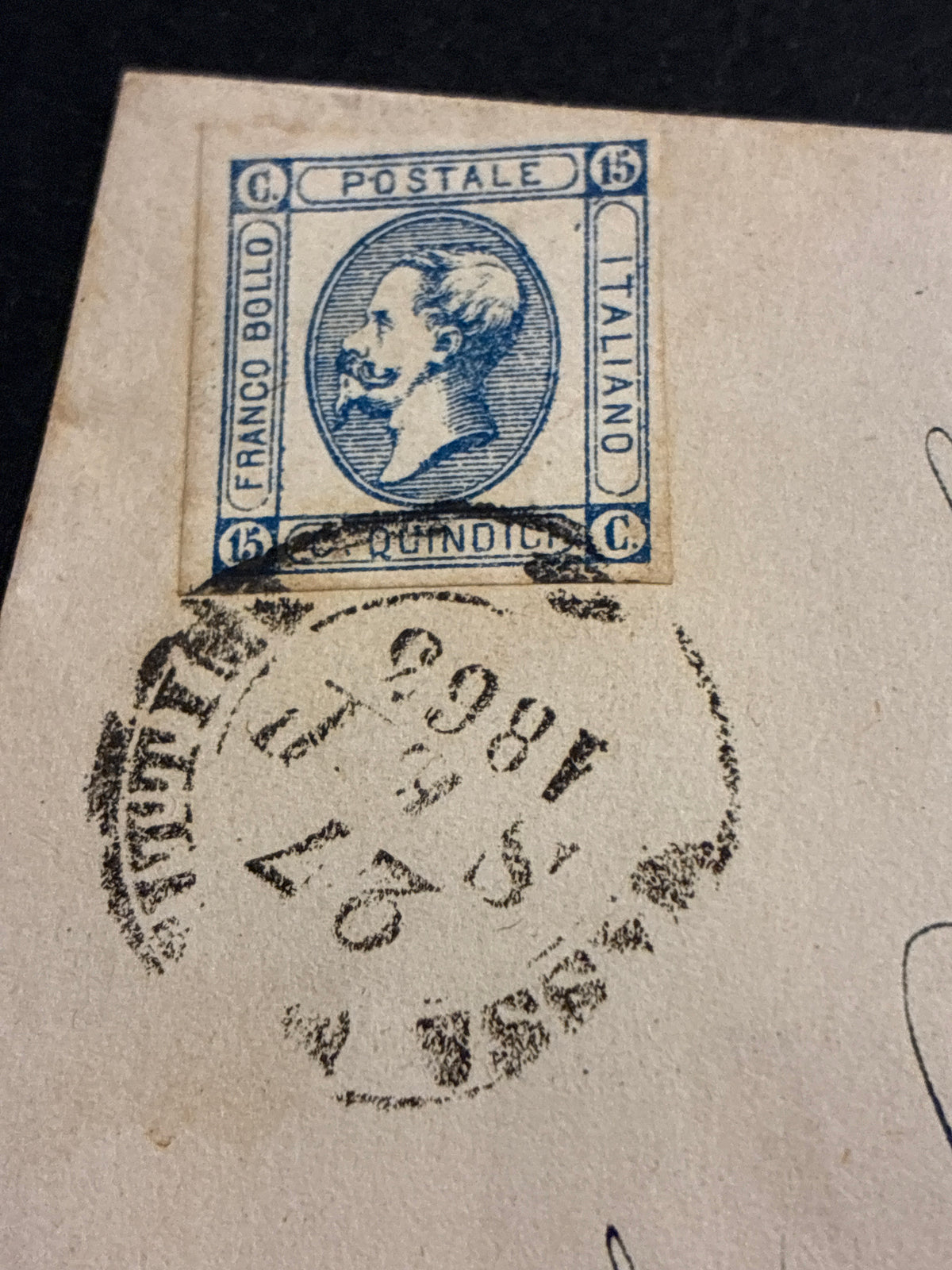 Regno d'Italia 1863 - Lettera da Massa Marittima a Firenze, Francobollo 15c Litografico II Tipo (Sassone 13), Ambulante Ferroviario, Sigla Batini