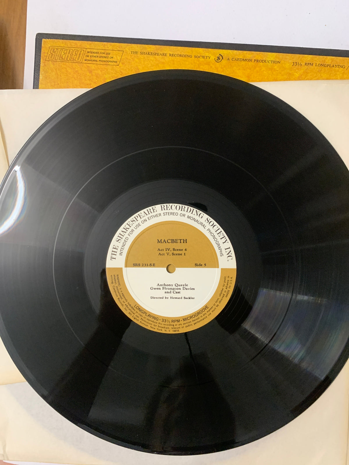 William Shakespeare, The Tragedy of Macbeth - The Shakespeare Recording Society / Caedmon Production (SRS 231)