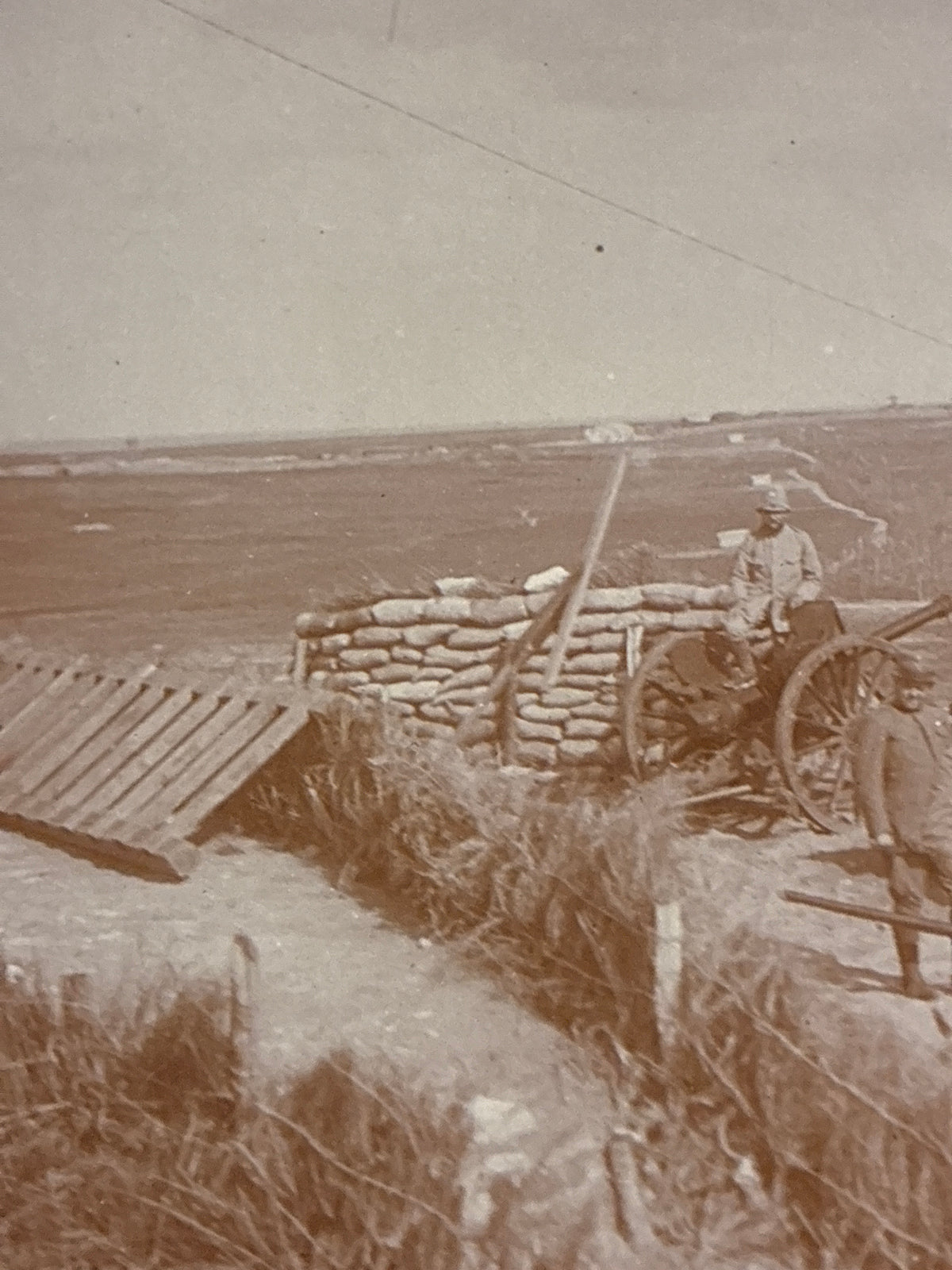 Foto Epoca Il Duca d'Aosta Emanuele Filiberto in Batteria dal Campo