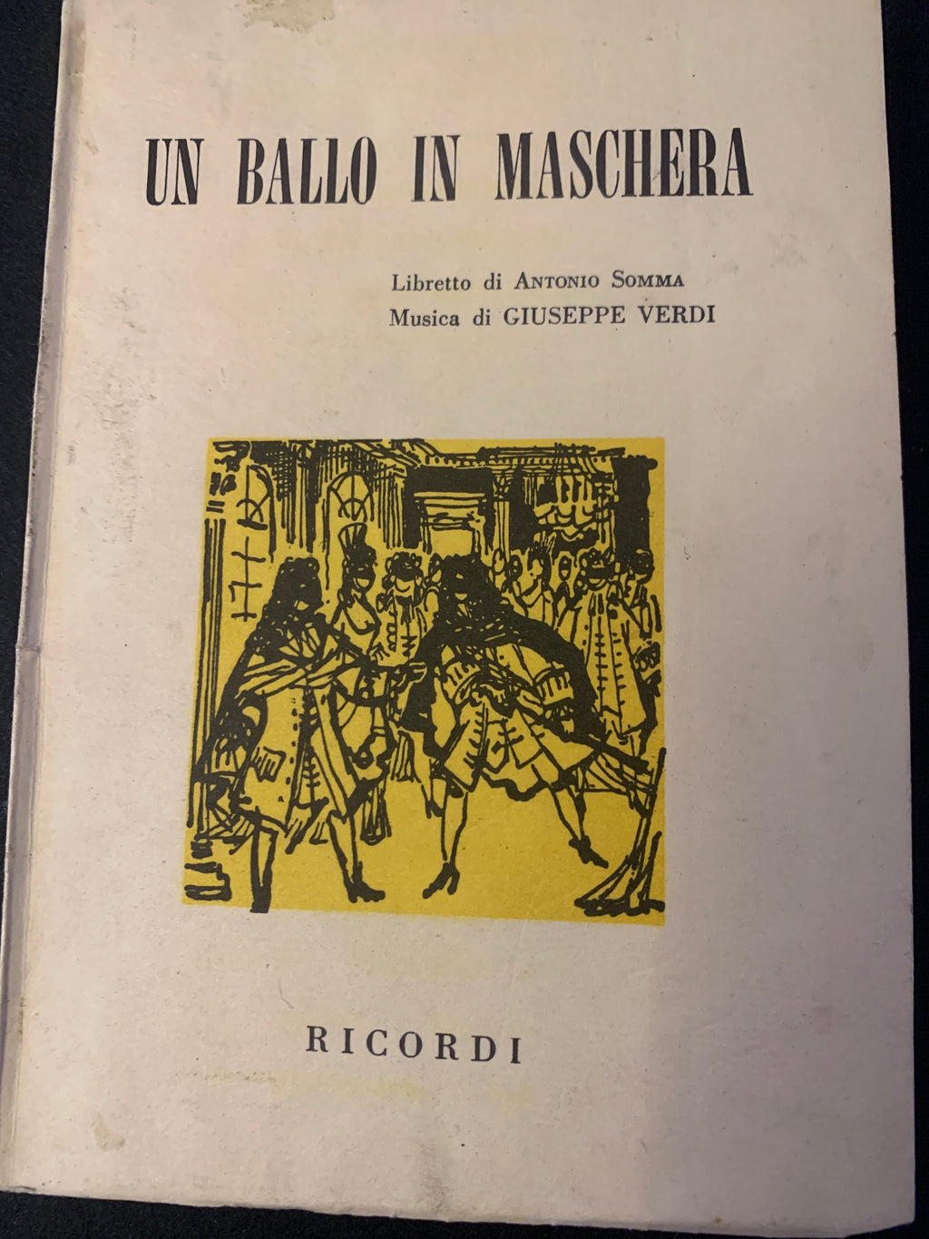 Libretto d'opera Un Ballo in Maschera - Giuseppe Verdi - Ricordi 1972